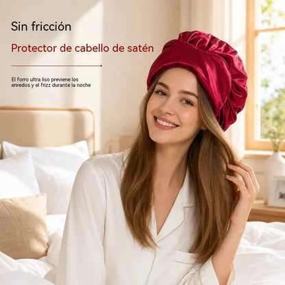 💤 ¡50% de descuento! Duerme más cómodamente mientras cuidas tu cabello: gorro de dormir de satén 2 en 1 (con antifaz incorporado).