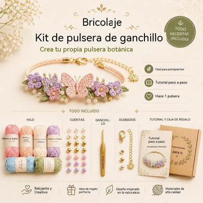 🌸🎁Kit DIY de pulseras tejidas a crochet | Crea tus propias pulseras