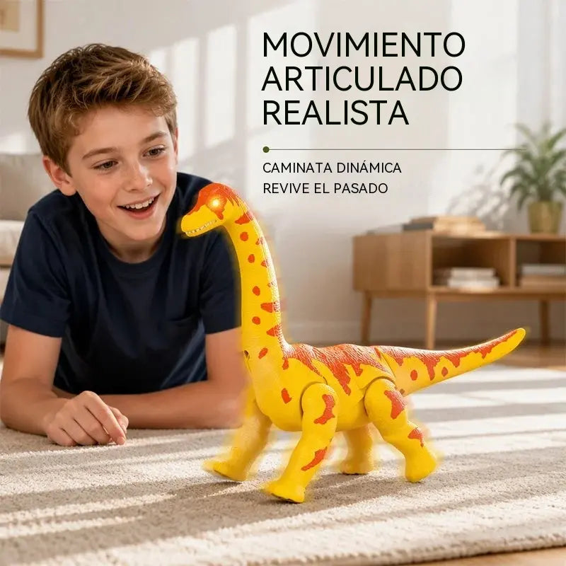 🦕 Brachiosaurus eléctrico andante: un juguete de dinosaurio con movimiento, efectos de sonido y ojos con luces LED.