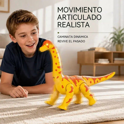 🦕 Brachiosaurus eléctrico andante: un juguete de dinosaurio con movimiento, efectos de sonido y ojos con luces LED.
