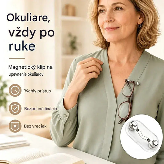 5 kus za 22 eur 🧷🧲 Magnetický držiak na okuliare, univerzálny vešiak na okuliare pre čitateľov, okuliare s modrým svetlom a slnečné okuliare, už žiadne stratené okuliare