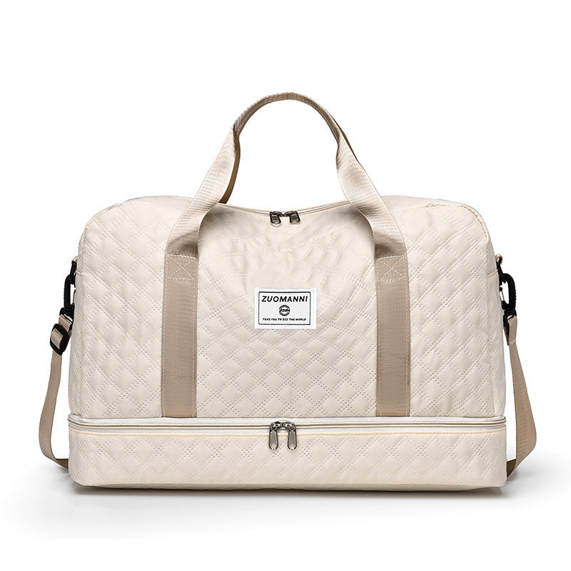 🔥Elegante bolsa de viaje de gran capacidad con diseño de separación para uso húmedo y seco, adecuada para yoga y fitness.