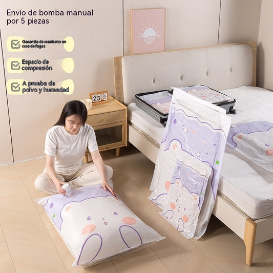 5 artículos por 27 euros-💨 【60×80cm】Bolsa de almacenamiento al vacío grande y compresible: no requiere bomba, es a prueba de fugas e ideal para ahorrar espacio en maletas y en casa ✈️
