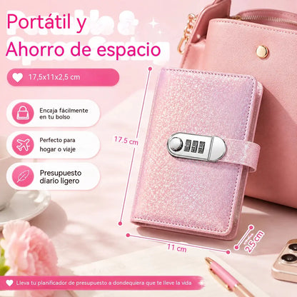 ✨ Carpeta de ahorros SparkleLock 💖 Cartera para ahorrar dinero