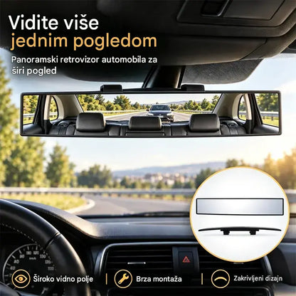 Univerzalno panoramsko unutarnje retrovizor-ogledalo s kopčom