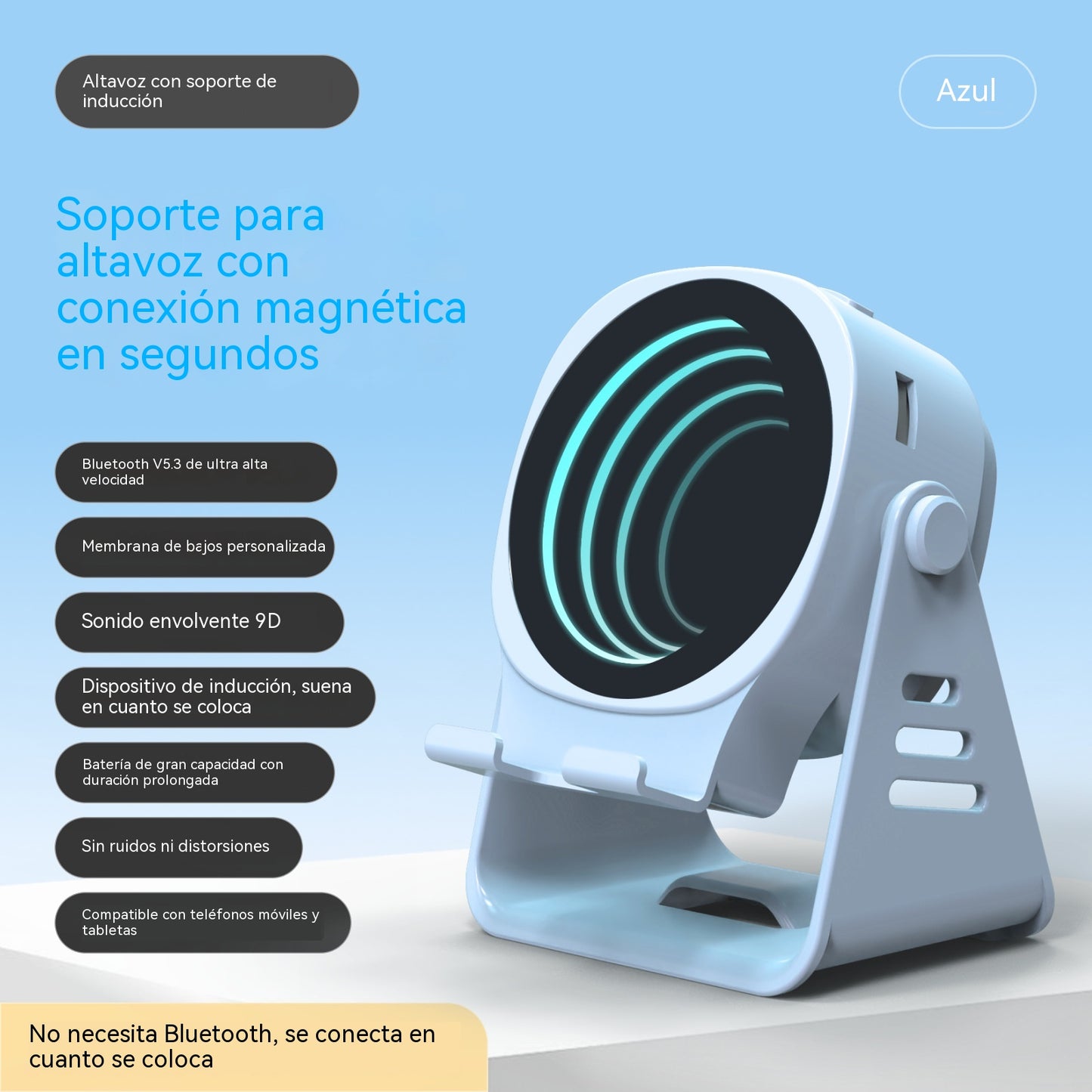 😆Soporte para teléfono con altavoz sensor
