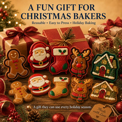 ⌛【1 set od 3 komada 23 eura】 🥧🎄Kolekcija mini kalupa za božićne torte s 9 dizajna | 🫎Kalupi za višekratnu upotrebu s reljefom za oblikovanje detaljnih božićnih torti u obliku Djeda Mraza, Snjegovića, soba i božićnog drvca⛄