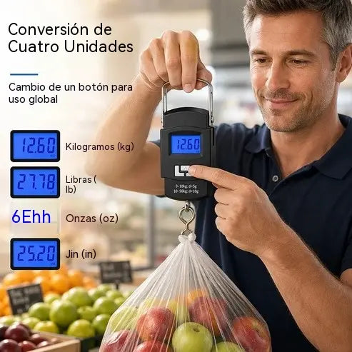 ¡Compra 1 y llévate 1 gratis! ‼️‼️Mini báscula electrónica portátil de 50 kg para equipaje.