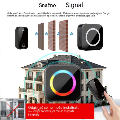 🔔🏠 2-u-1 pametno bežično zvono za vrata – bežično, vodootporno, jednostavno za instalaciju