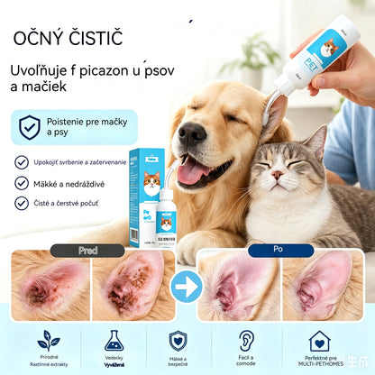 【2 fľaše】🐶🐱 Čistič uší na zmiernenie svrbenia uší u psov a mačiek.