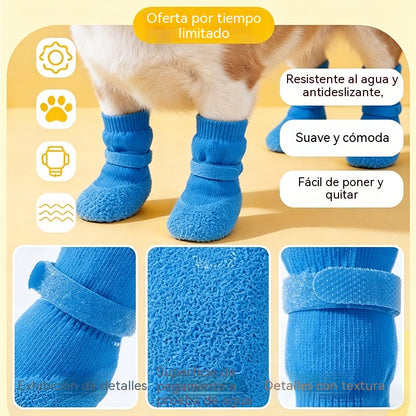 🐕🐕【25€】2 juegos 8 piezas-Nuevos calcetines impermeables para perros. Botas de lluvia de silicona para perros. Antideslizantes y resistentes al desgaste.