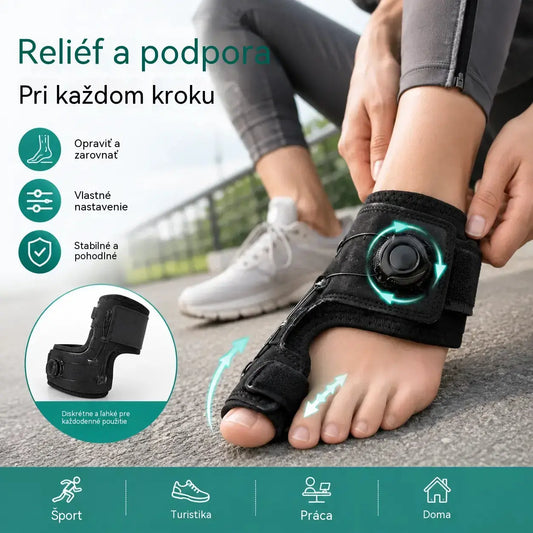 【2 kusy】 Profesionální korektory prstů s nastavitelnými knoflíky pro zajištění a oddělení prstů a úlevu od bolesti. Univerzální velikost.