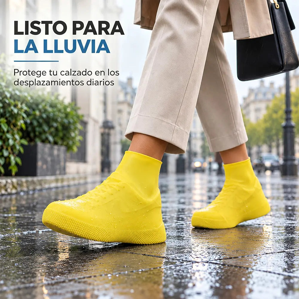 【2 pares por 25 euros】¡Evita que tus zapatillas se empapen! Cubrezapatos impermeables de alta resistencia: antideslizantes y plegables para llevar en el bolso 🌧️