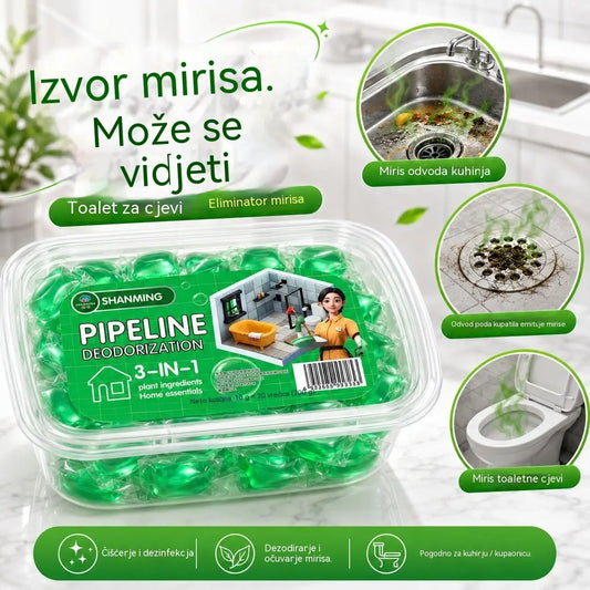 2 kutije (100 kapsula) za 23 €-Vodotopive kapsule za uklanjanje neugodnih mirisa iz odvoda – vrhunsko rješenje za sprječavanje širenja neugodnih mirisa u kupaonicama i kuhinjama.