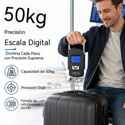 ¡Compra 1 y llévate 1 gratis! ‼️‼️Mini báscula electrónica portátil de 50 kg para equipaje.