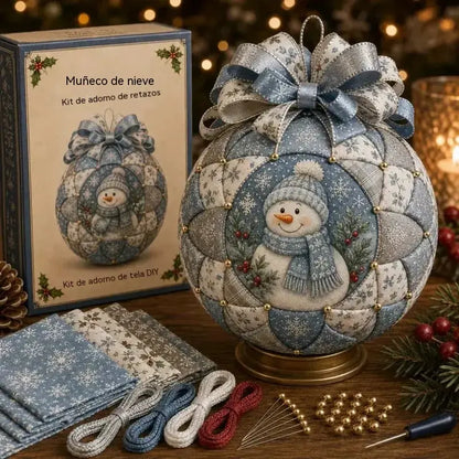 🎄🎄Adorno navideño de patchwork, kit de manualidades para hacer tú mismo