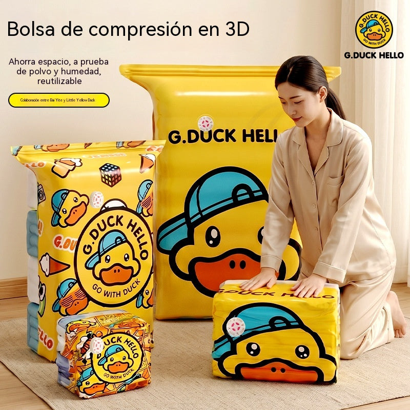 🧳【Juego de 5 piezas】💨 Bolsa de almacenamiento al vacío grande y compresible: no requiere bomba, es a prueba de fugas e ideal para ahorrar espacio en maletas y en casa ✈️