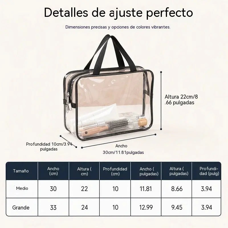 Compra 1 y llévate 1 gratis. Bolsa de almacenamiento de PVC transparente.