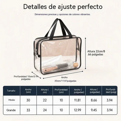 Compra 1 y llévate 1 gratis. Bolsa de almacenamiento de PVC transparente.