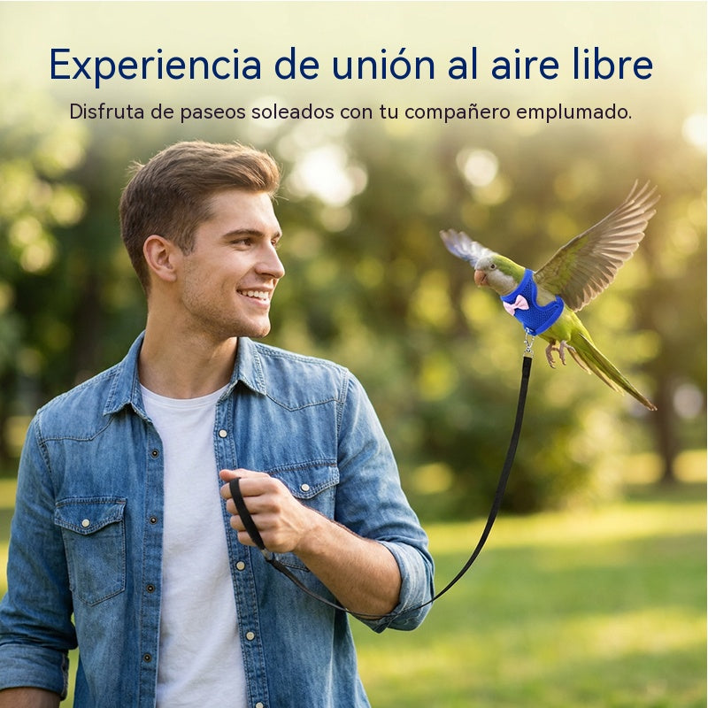 🐦🐦‍⬛Arnés y correa de vuelo para loros