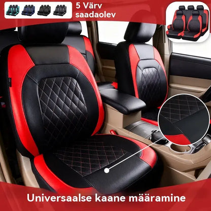 🚗🚗Universaalne pehmest nahast turvaistmekatete komplekt-【Set din 2 piese--husa scaun*1+scaun fata*1】  1 komplekt 30 eurot