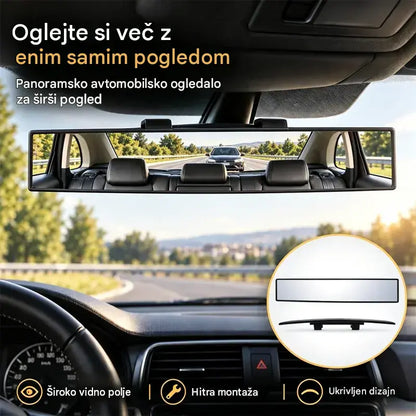 Univerzalno panoramsko vzvratno ogledalo za avtomobile s sponko