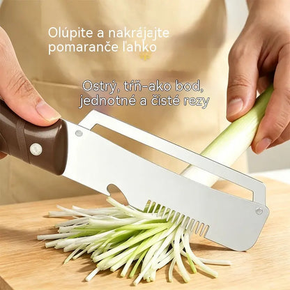✅【Kúpte 1 a získajte 1 zadarmo!】🧅🔪 Multifunkčná kuchynská škrabka 3 v 1: Šúpe, krája a otvára uzávery fliaš! 🔥