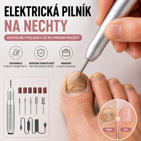 💅👍 Elektrický pilník na nechty používaný na liečbu onychomykózy (plesne nechtov)