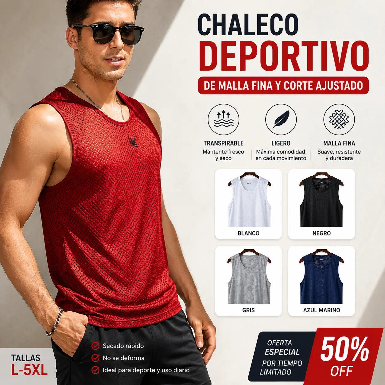 🔥🔥【2 piezas】【30-120kg】Camiseta informal de seda helada para hombre ✅ Ligera, transpirable y de secado rápido.