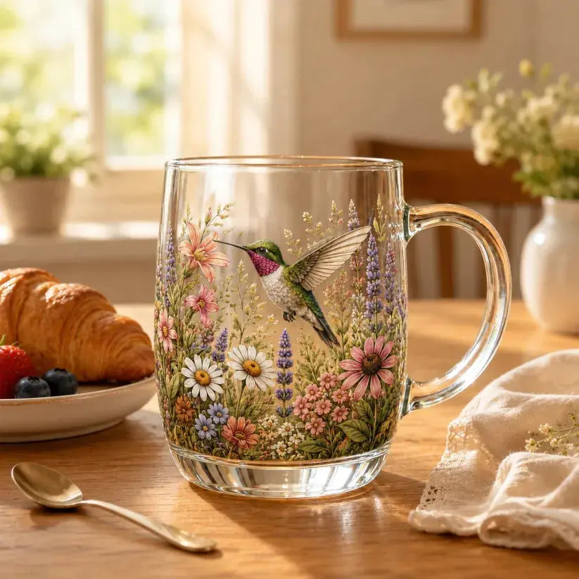 🌸 Serija staklenih čaša Garden Dawn ograničenog izdanja za 2026. ☕🐦