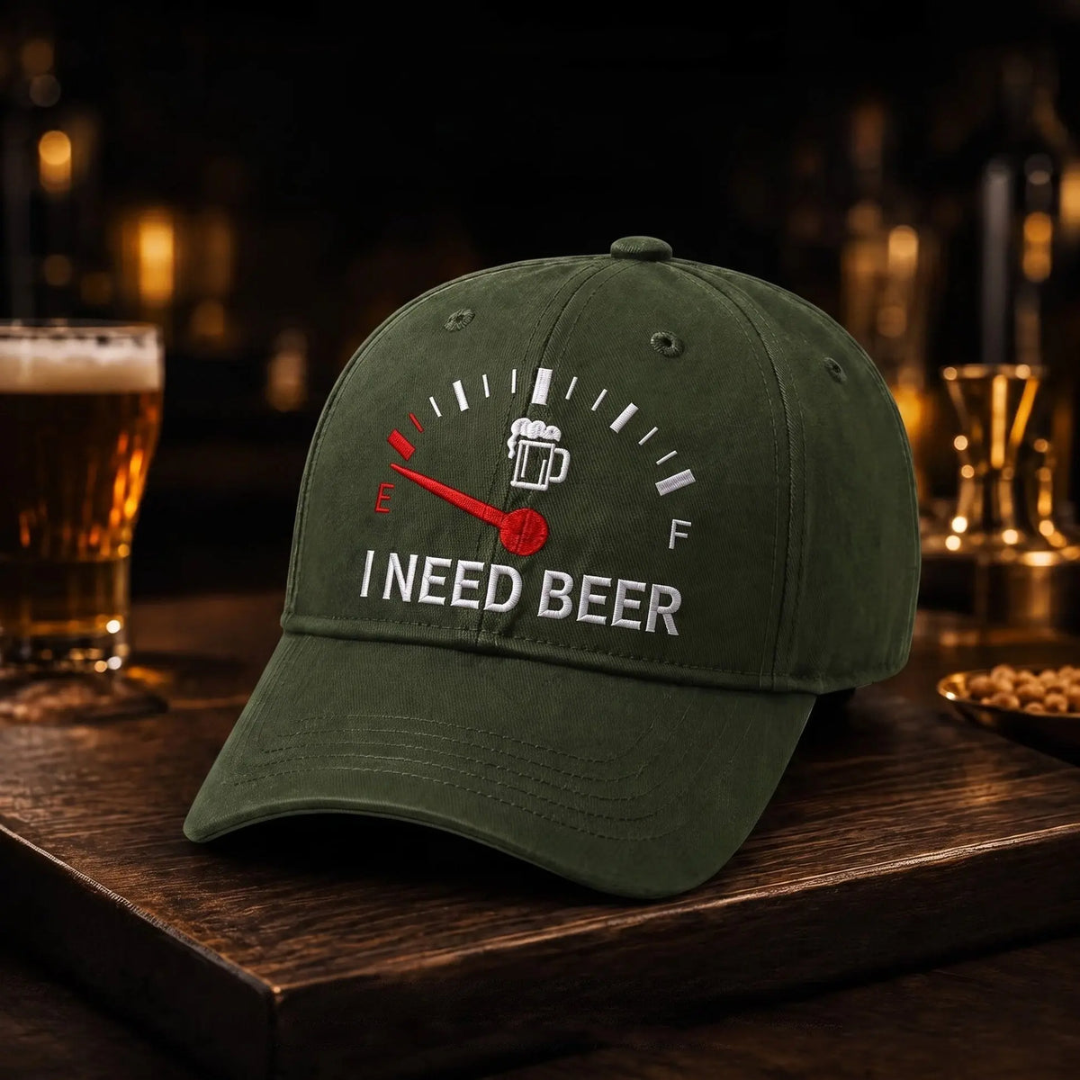 🔥 POSLEDNÝ DEŇ S 50% ZĽAVOU - 🍺 Vyšívaná šiltovka „POTREBUJEM PIVO“ – Unisex pamätná šiltovka 🧢