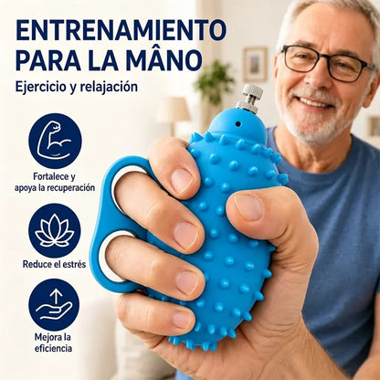 Pelota ortopédica para la recuperación de dedos y manos, con anillos de fijación, dispositivo de entrenamiento de fuerza y movilidad para personas mayores o con secuelas de un derrame cerebral.
