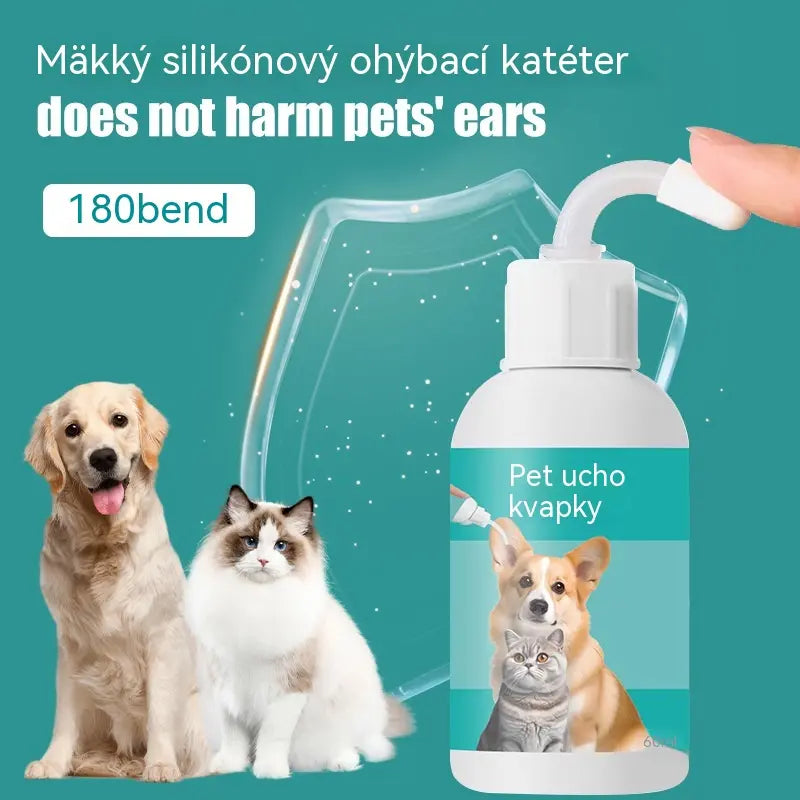 【Kúpte 1 a získajte 1 zadarmo】Dve fľaše len za 21 € 🐱🐶 Jemné kvapky na čistenie uší pre domáce zvieratá – Rozlúčte sa s ochoreniami vonkajšieho zvukovodu