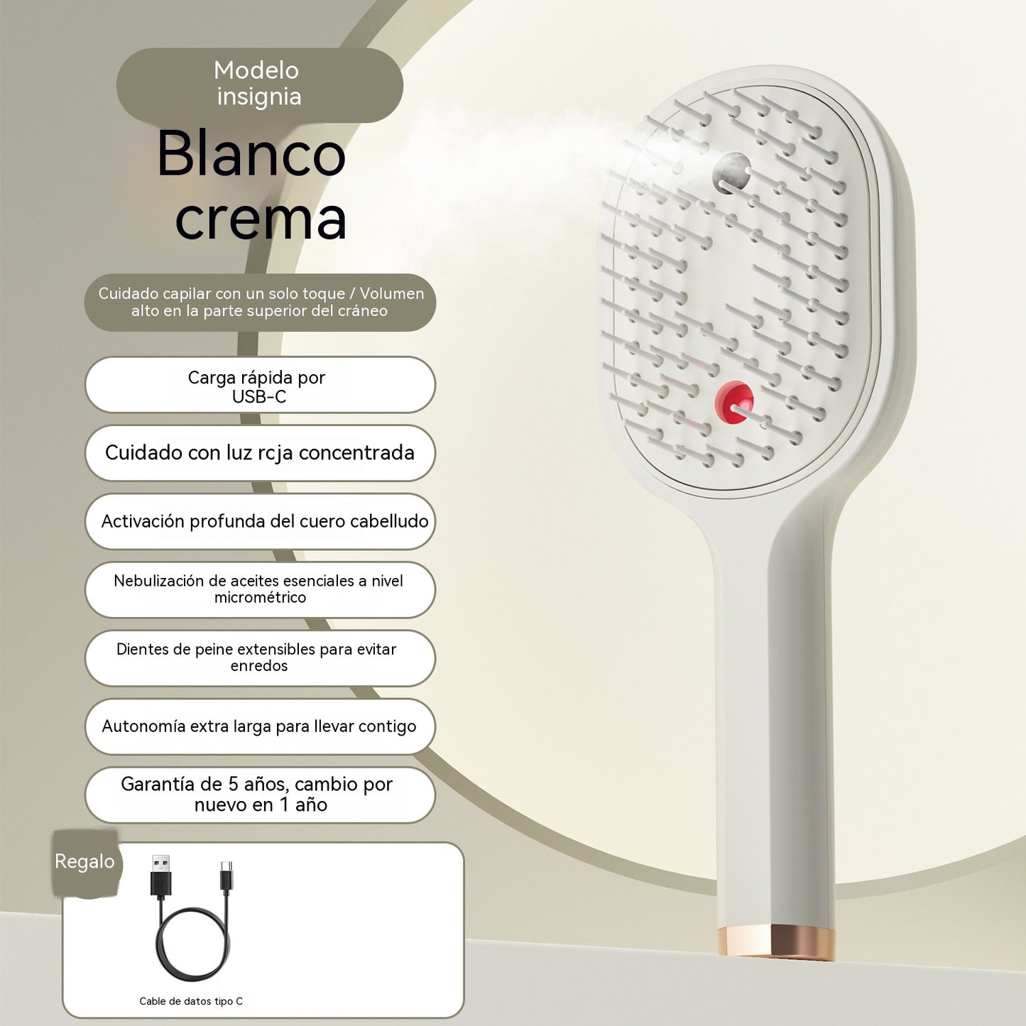 【30%OFF】💖💨Češalj s funkcijom prskanja jednim gumbom za učinkovito sprječavanje zapetljavanja kose.