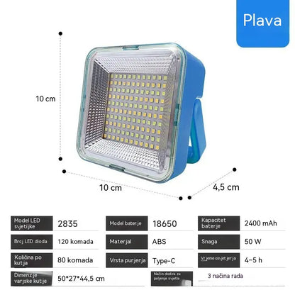 🔆🎒💡Solarna svjetiljka za šator i vanjska svjetiljka za hitne slučajeve visoke svjetline | Dugi vijek trajanja baterije | ABS materijal