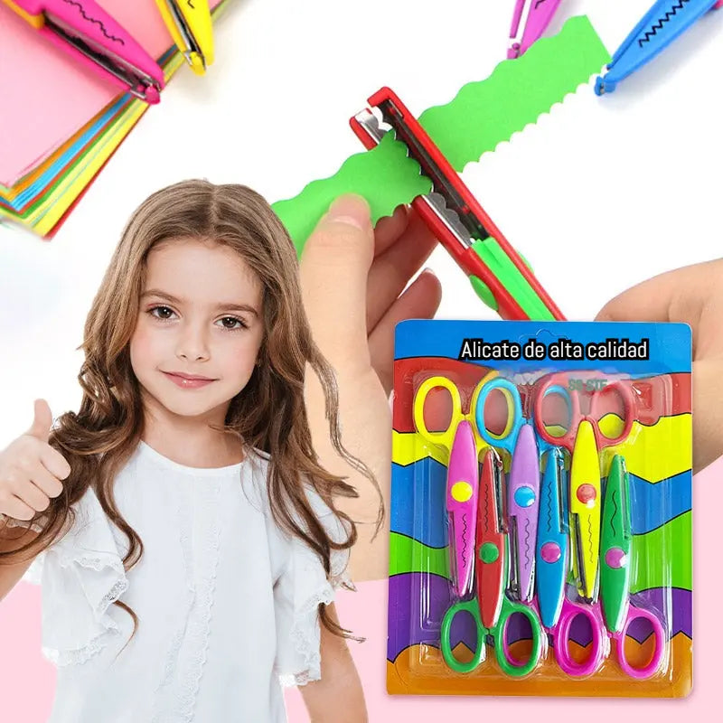 🥰 【Set od 6 komada】Samo 22 eura✂️🌈Sigurnosne škare za djecu (za kreativne projekte)