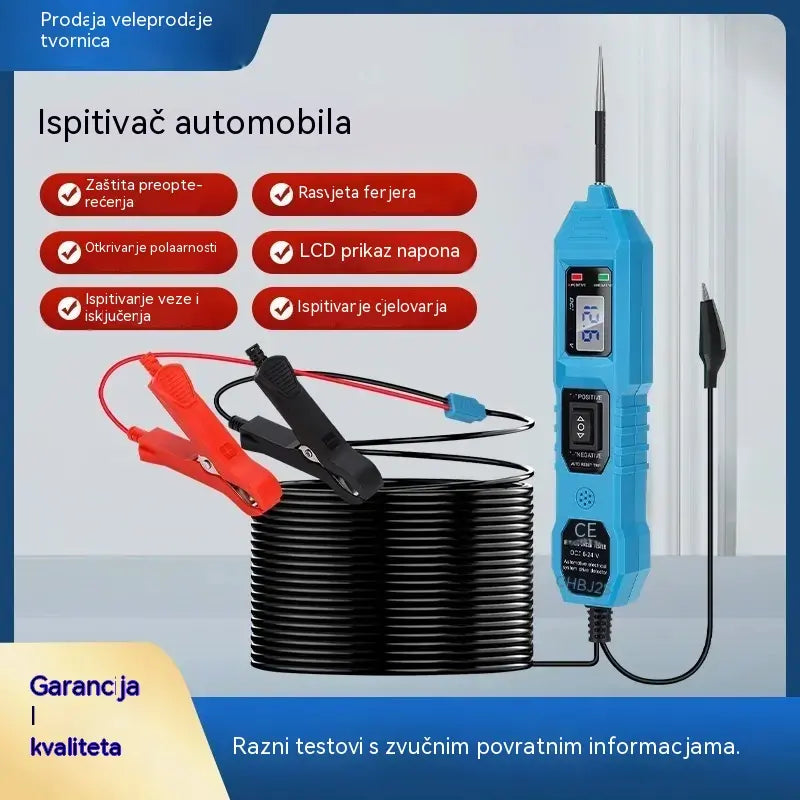 Višenamjenska automobilska ispitna olovka s LCD zaslonom, tester strujnog kruga 3,5-36 V.