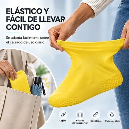 【2 pares por 25 euros】¡Evita que tus zapatillas se empapen! Cubrezapatos impermeables de alta resistencia: antideslizantes y plegables para llevar en el bolso 🌧️