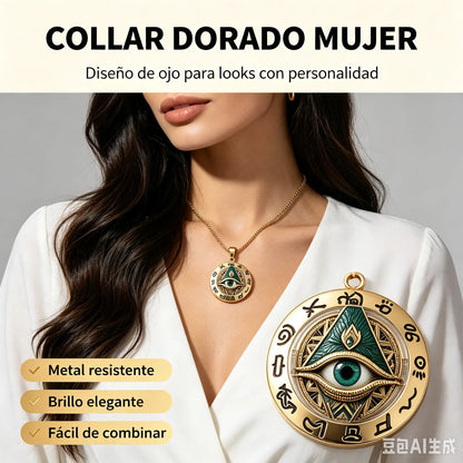 👁️ ¡Disfruta ahora de un 50% de descuento! ✨ Este collar cuenta con un colgante vintage de ojo que todo lo ve, un diseño misterioso, ligero y duradero, perfecto para el día a día o para ocasiones especiales. 🖤