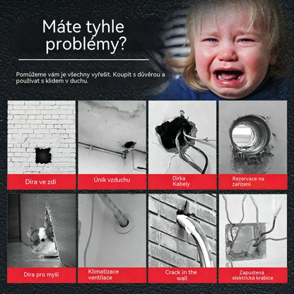 【10 položiek za 22 eur】🔧 Biely vodeodolný tmel - Na opravu otvorov, stien a vzduchovodov klimatizácie 💧🏠