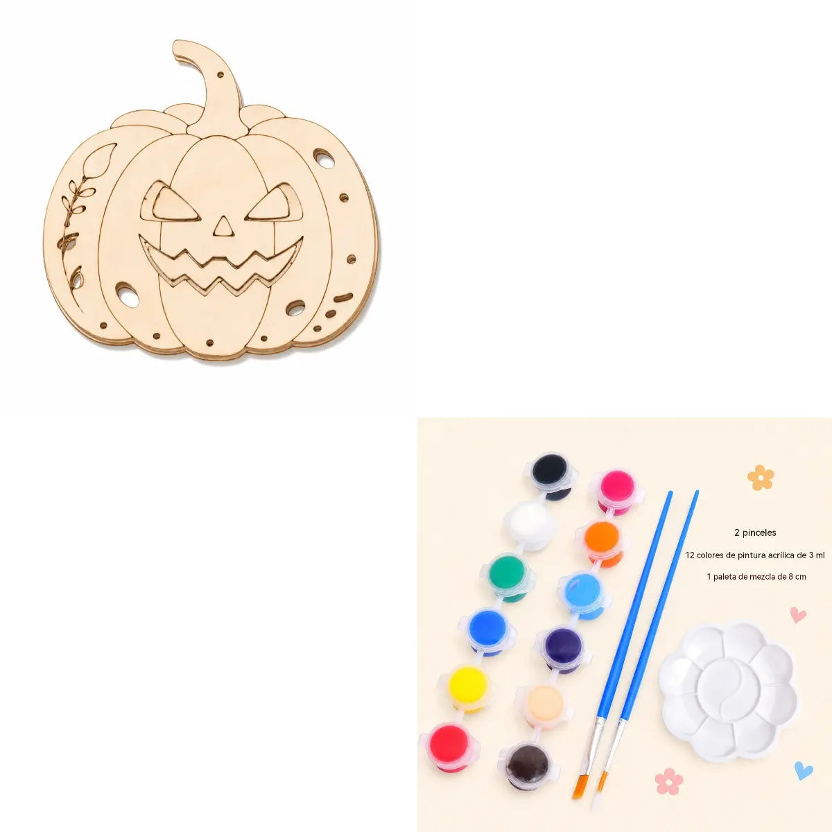 🎃 ¡A mitad de precio! 🪵 Kit de manualidades de calabazas de madera: campanillas de viento de Halloween para hacer tú mismo ✨