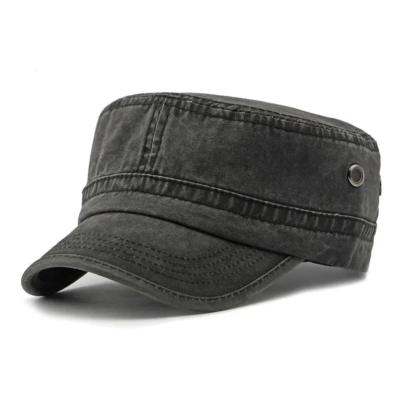 Gorra de cadete militar lavado, estilo vintage, para mujeres y hombres