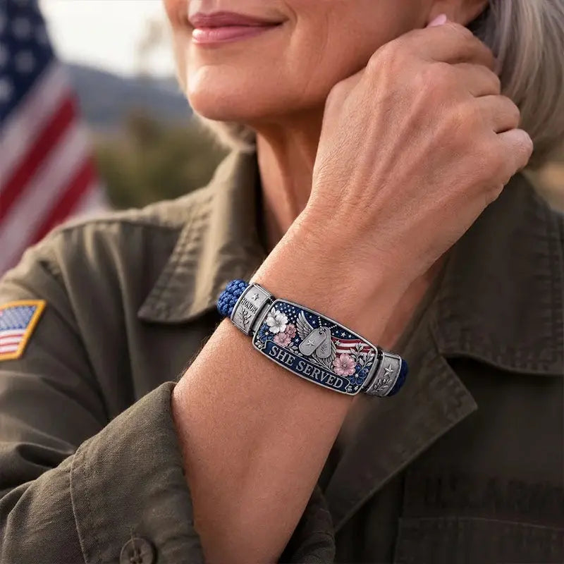 💜🧡Pulsera para veteranas del servicio militar femenino