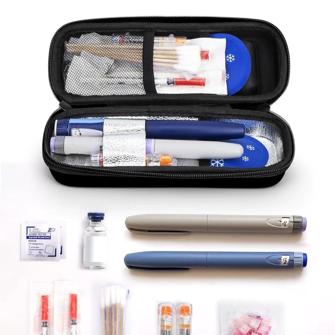 Estuche de viaje para enfriar insulina con pantalla de temperatura