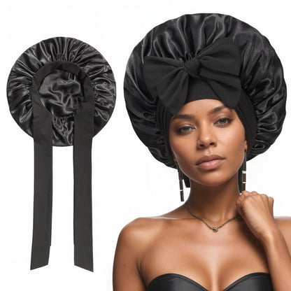 💤 ¡50% de descuento! Duerme más cómodamente mientras cuidas tu cabello: gorro de dormir de satén 2 en 1 (con antifaz incorporado).