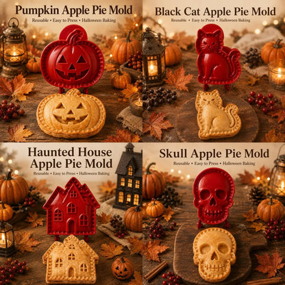 4 artículos 28€-🎃 Juego de moldes para minipasteles de Halloween: 8 diseños espeluznantes para una repostería festiva y sencilla