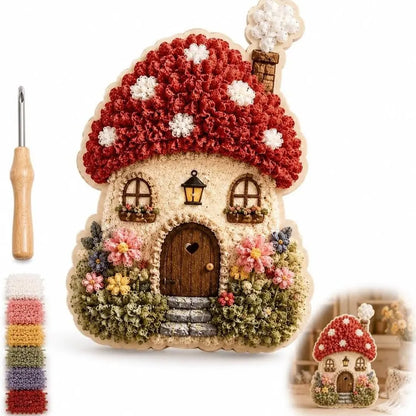🍄 Kit de arte 3D para tela con diseño de pueblo caprichoso