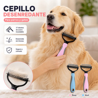 🐶【Compre 1 y obtenga 1 gratis，2 piezas】Cepillo de doble cara para el aseo de mascotas y la eliminación de pelo