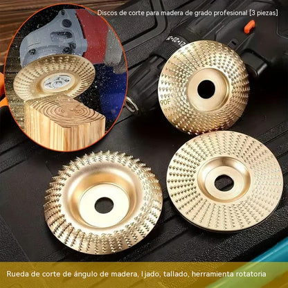 ⚙️🧰【1 juego【3 piezas】--- 24€】 Disco multifuncional para dar forma a la lijadora angular para madera