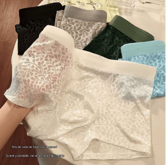 Muško mrežasto donje rublje od ledene svile, plus veličine, prozračno. [L-4XL] Muško mrežasto donje rublje od ledene svile, plus veličine, prozračno.